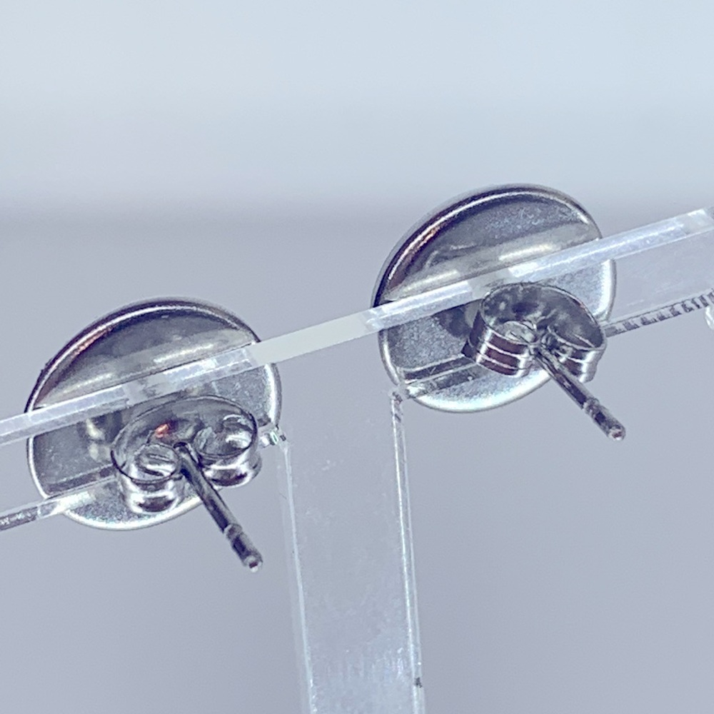 Animal Print Faux Druzy Stud Stainless Steel Earrings Fashion Jewelry - Picture 3 of 6